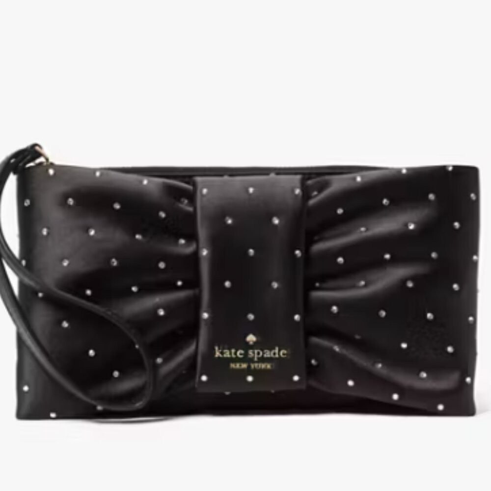 NWT Kate Spade Millie Bow Embellished Wristlet
